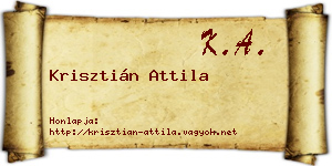 Krisztián Attila névjegykártya